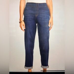 Chico’s Pull-On Boyfriend Cropped Jeans Size 2/12 As New Condition